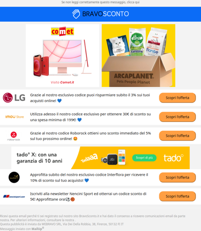Risparmia con le nostre esclusive promozioni settimanali! 💙