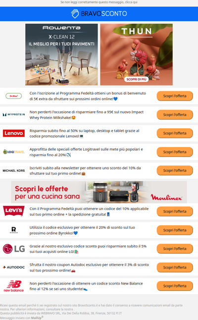 Risparmia con le nostre esclusive promozioni settimanali! 💙