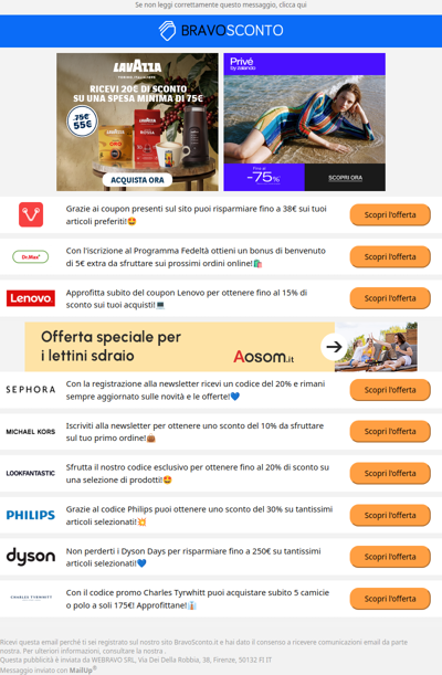 Risparmia con le nostre esclusive promozioni settimanali! 💙
