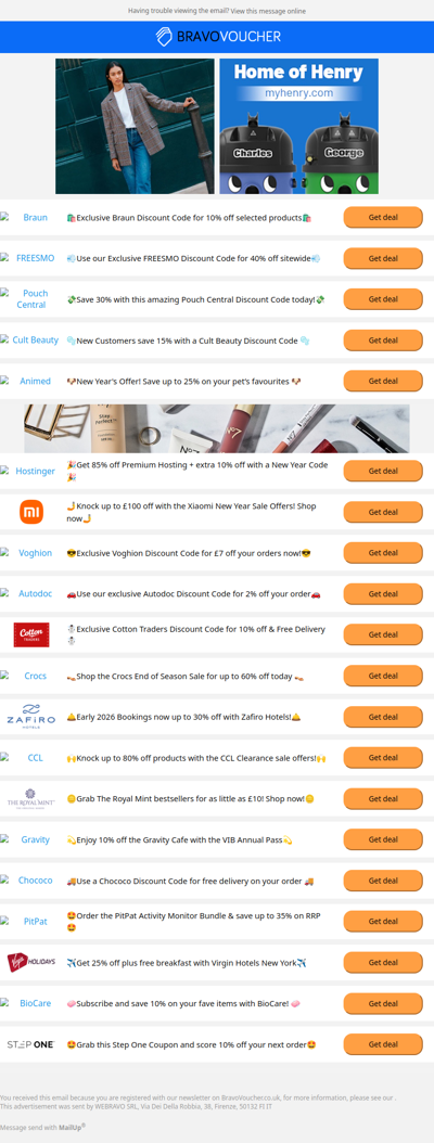 Fresh starts & fuller wallets 💸Keep the New Year rolling with this week's best deals 🎉🛍️