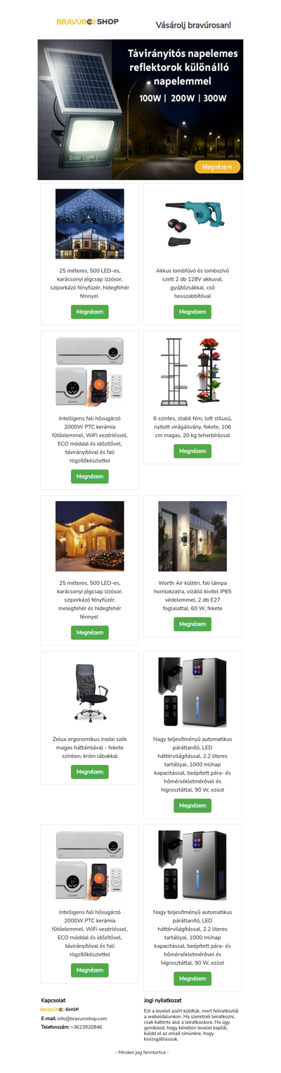 Távirányítós napelemes reflektorok különálló napelemmel már 6.490 Forinttól!