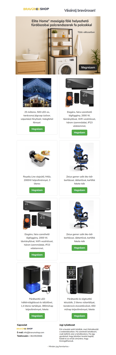 Újra kapható! Elite Home® mosógép fölé helyezhető fém polcrendszerek fa polcokkal, több változatban