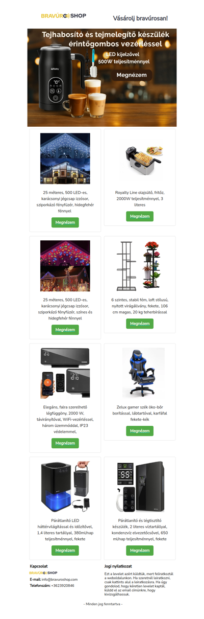 LED kijelzős, érintőgombos tejhabosító készülék, 500W teljesítménnyel