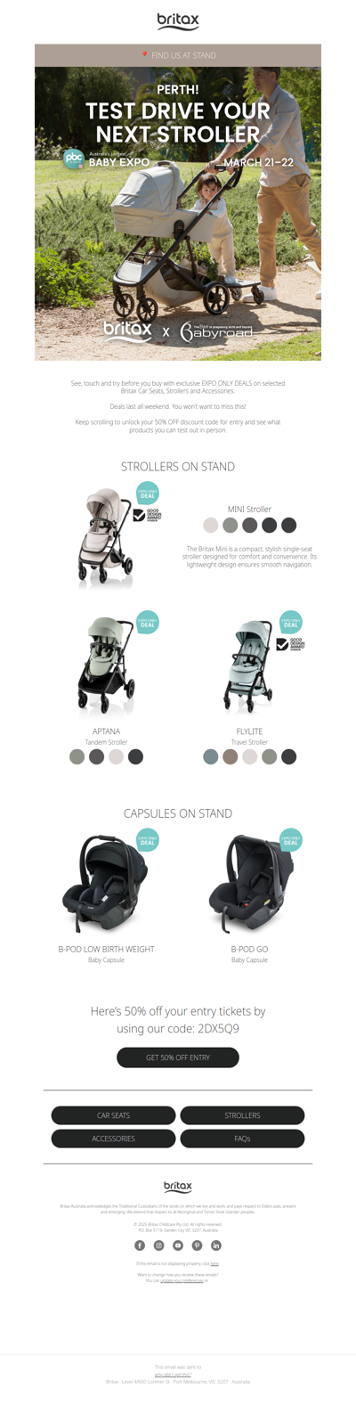 Perth! See Strollers on stand at the PBC Expo