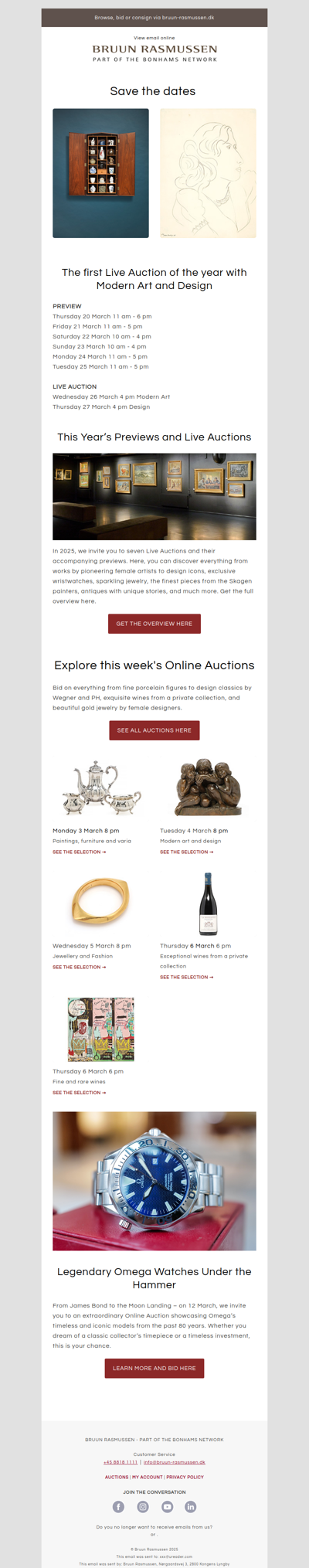 Save the dates – the first Live Auction of the year is approaching!