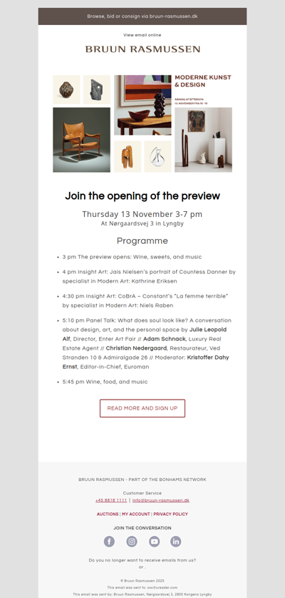 Invitation: Preview Opening 13 November