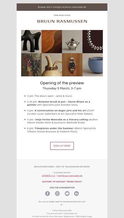 Invitation to the opening of the preview