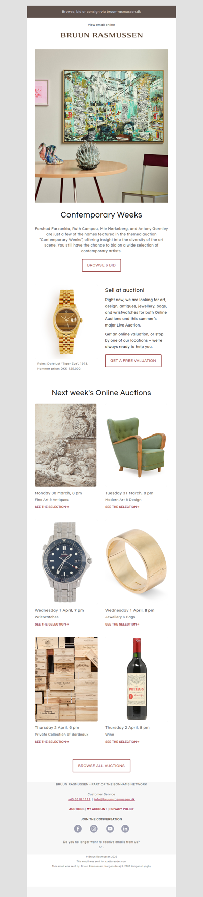 Contemporary Weeks // Browse next week's Online Auctions
