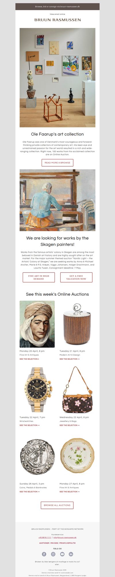 Ole Faarup’s art collection – bid now