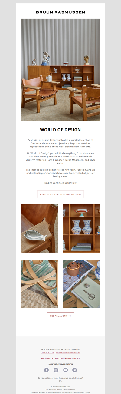 New themed auction: World of Design