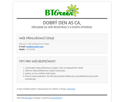 [BTGreen] Dobrý den!