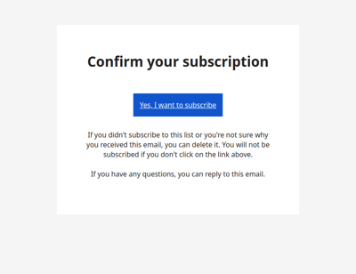 Confirm Your Subscription