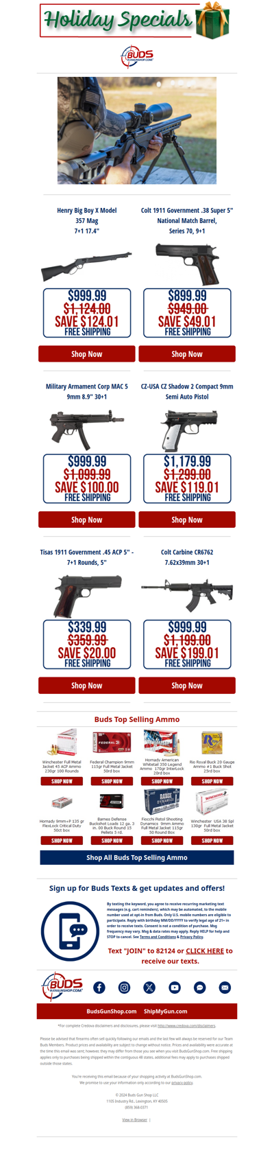 🎅Holiday Deals on Henry, Colt, Tisas and More!❄️