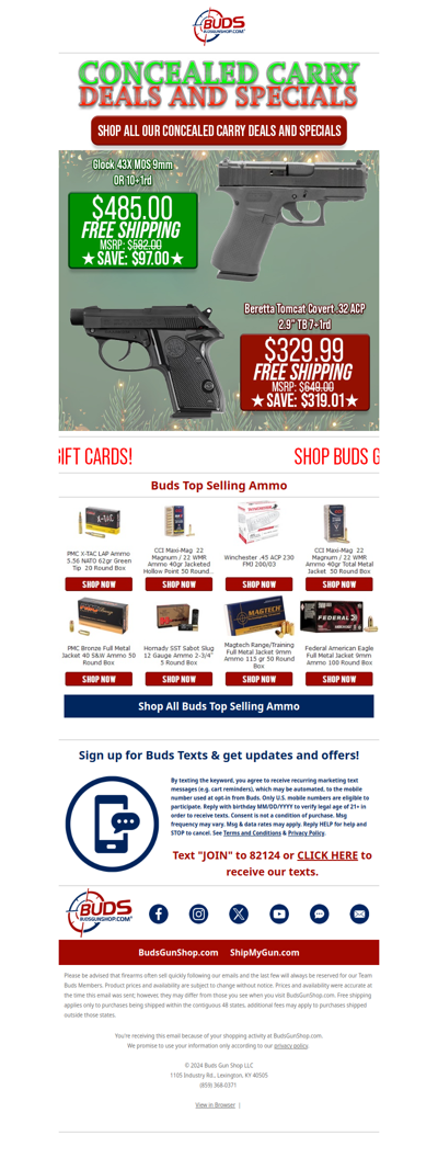 🎁Concealed Carry Deals & Specials!🎄