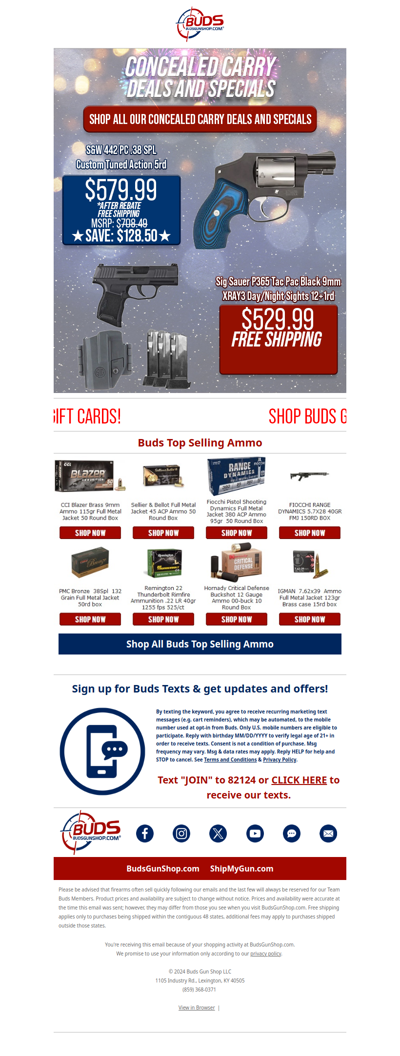 🎆Concealed Carry Deals & Specials!🎉