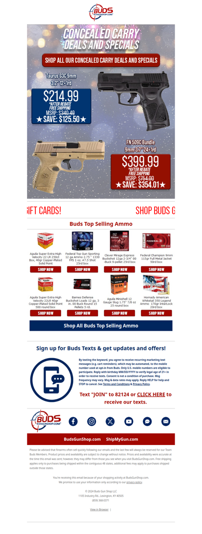 🎆Concealed Carry Deals & Specials!🎉