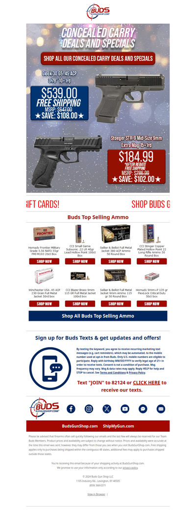 🎆Concealed Carry Deals & Specials!🎉