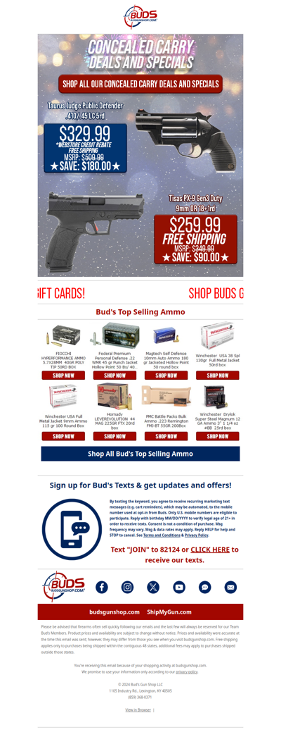 🎆Concealed Carry Deals & Specials!🎉