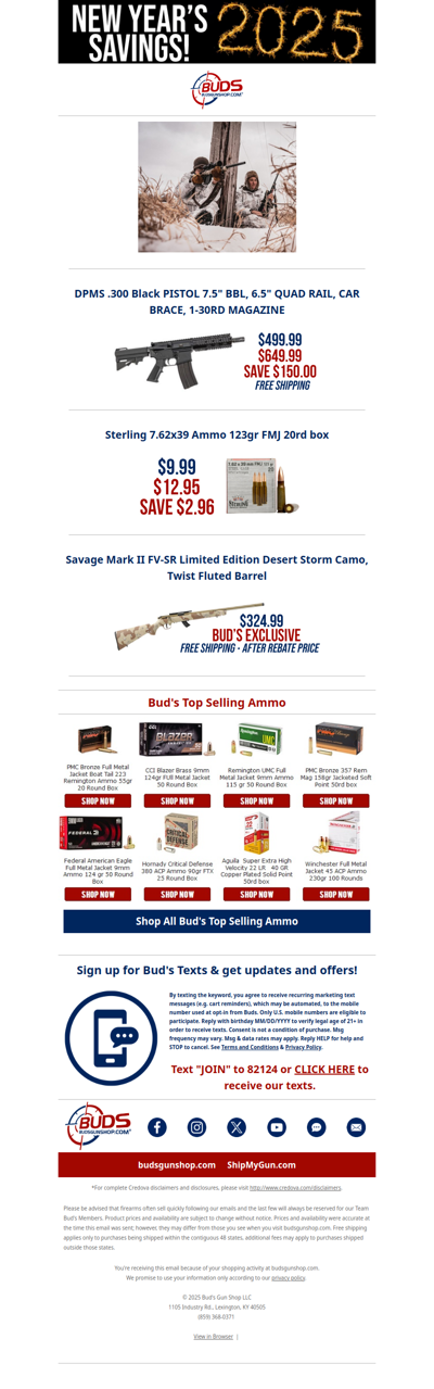 🔔Ring in the New Year with Savings on Savage, Sterling and DPMS🎈