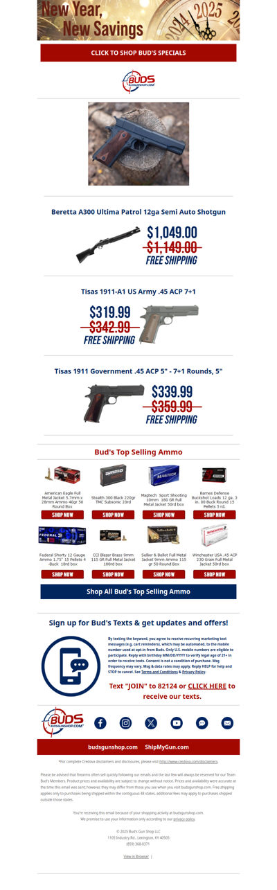 🔥New Firearm Specials for the New Year!🥳