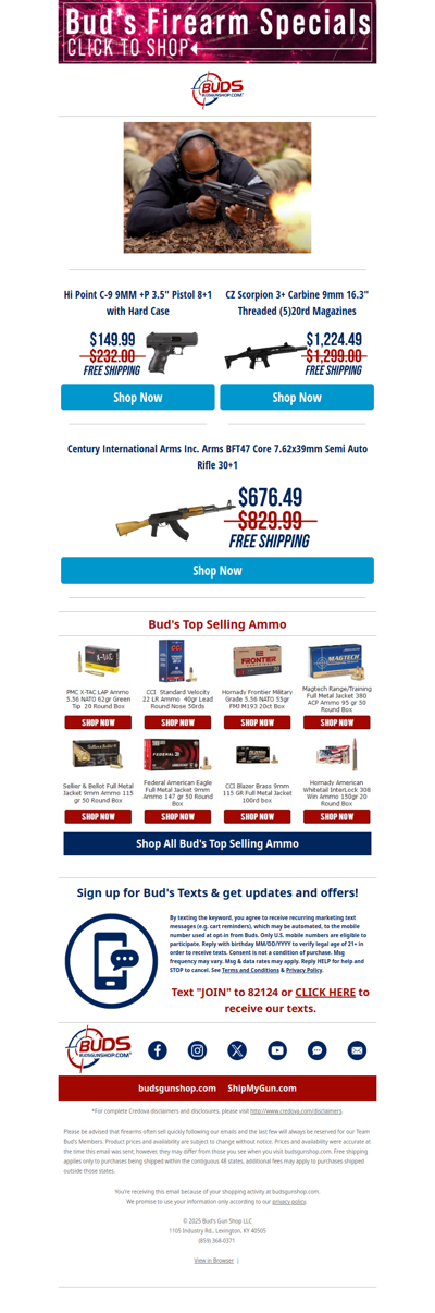 🔥Bud's Firearm Specials from Century, Hi-Point and More🚨