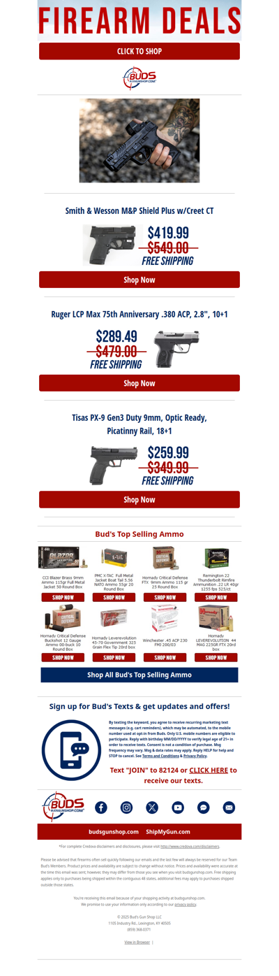 🚨Deals on Ruger, Smith & Wesson, Tisas and More🎯