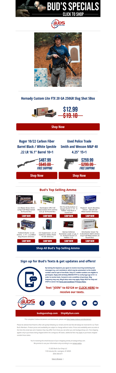 🎯Bud's Specials on Firearms and Ammo!✅