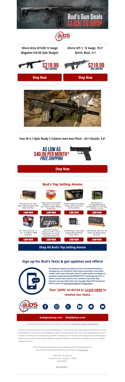 🎯Bud's Gun Deals on GForce Arms and Tisas!💰