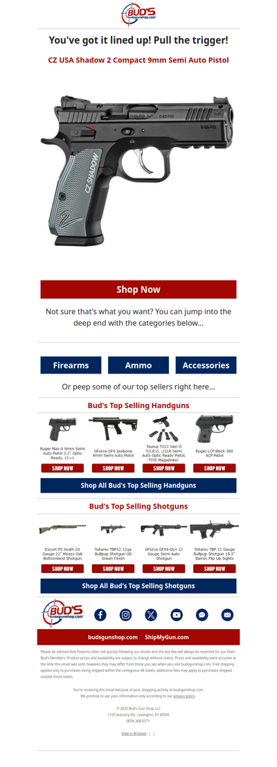 You've got it lined up... Pull the trigger!