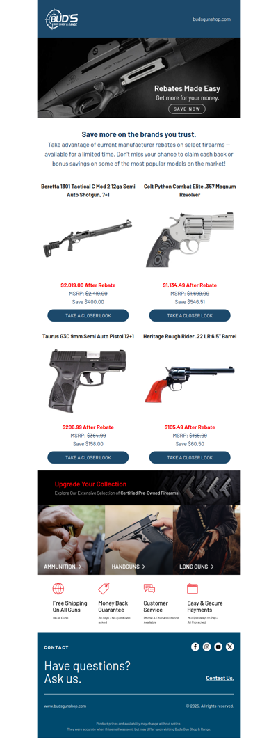 Don’t Miss These Firearm Rebates!