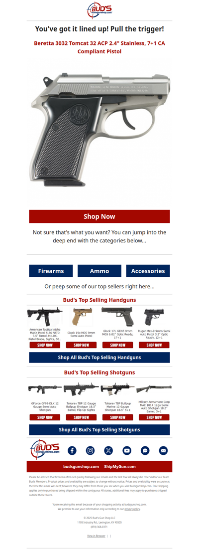 You've got it lined up... Pull the trigger!