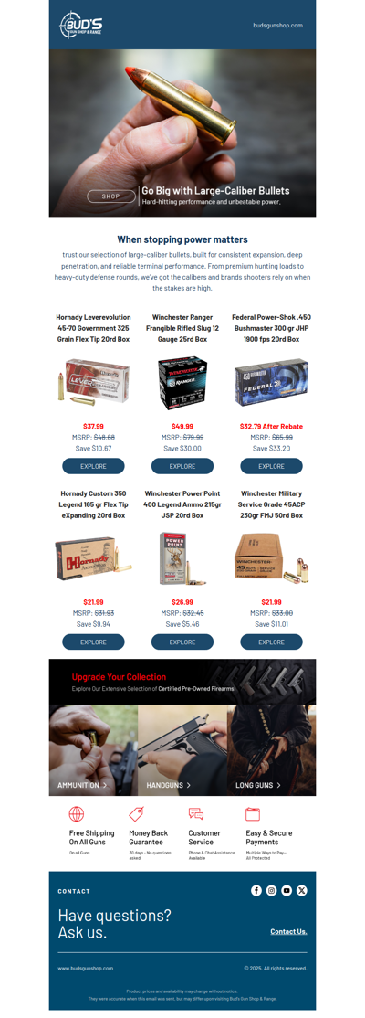 Load Up on Large-Caliber Bullets