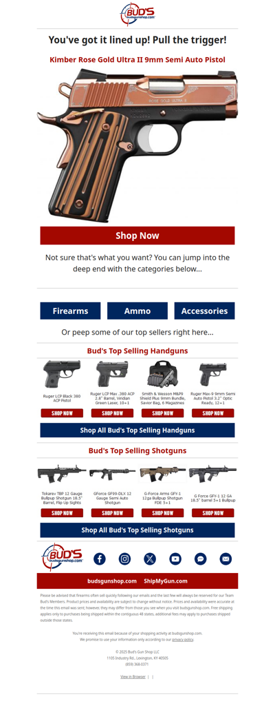 You've got it lined up... Pull the trigger!