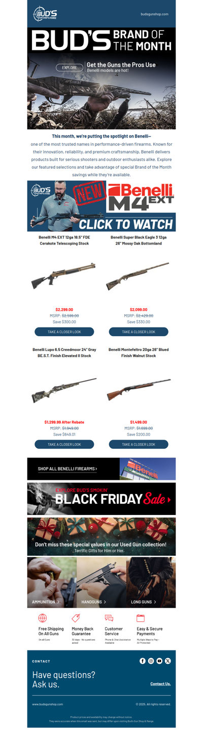 Benelli Rocks Our Brand of the Month