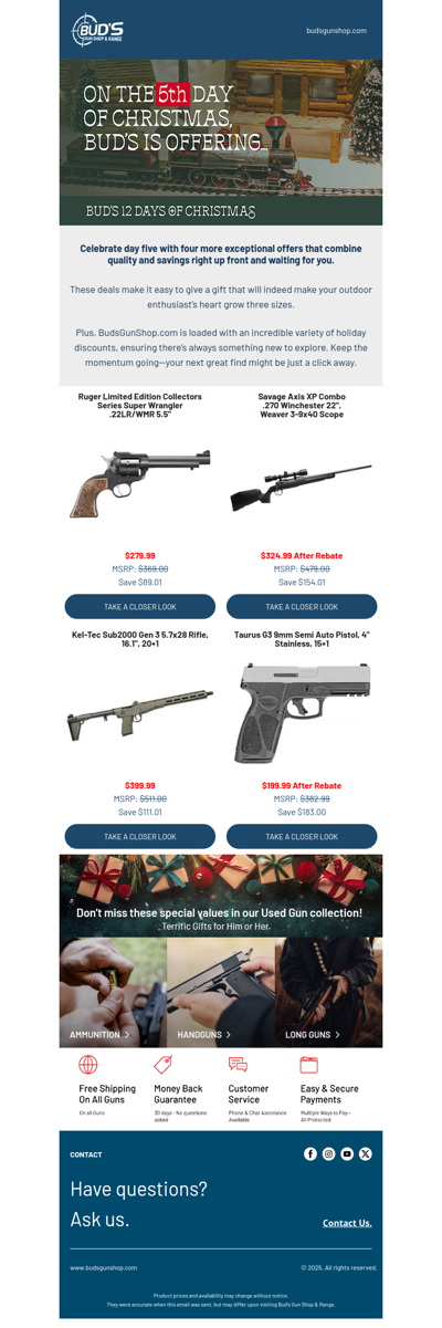 Fiiiiive Golden Deals!