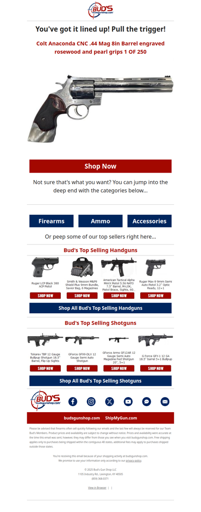 You've got it lined up... Pull the trigger!