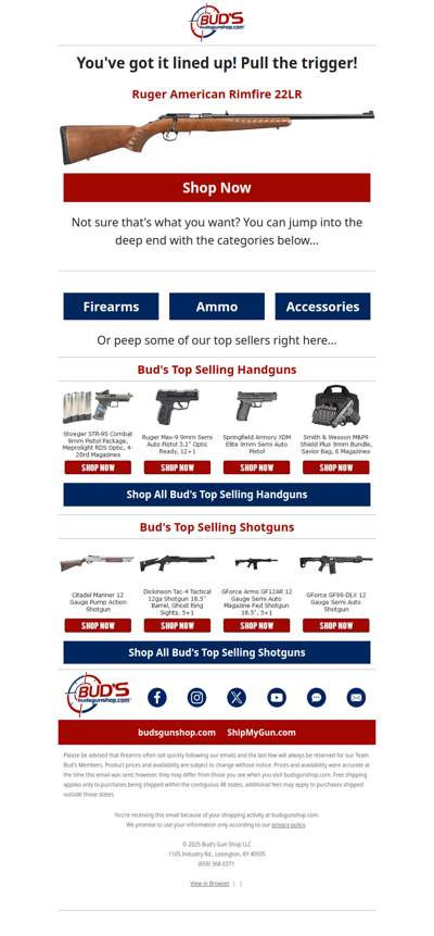 You've got it lined up... Pull the trigger!