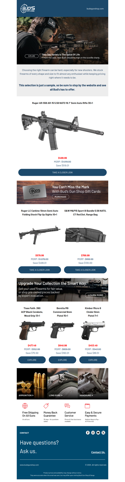 Better Gear, Better Prices Inside