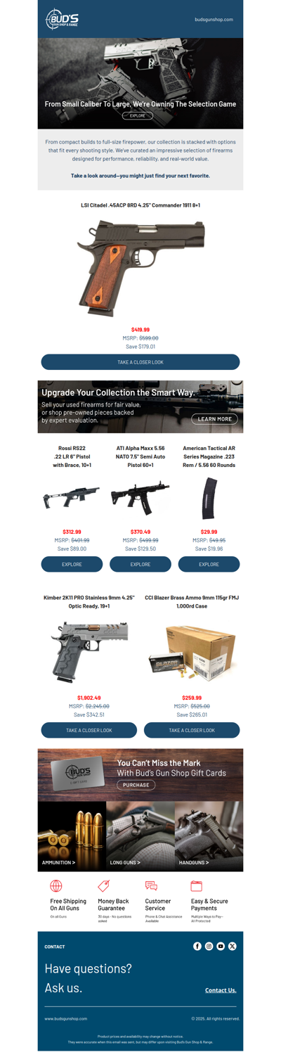 Large Or Small, We've Got It All