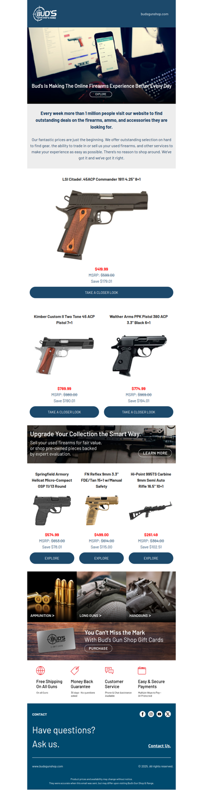 Come Inside And See Why Nearly 5 MILLION Customers Choose Bud's