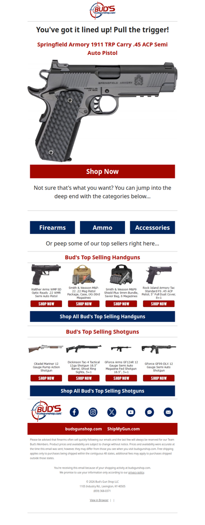 You've got it lined up... Pull the trigger!