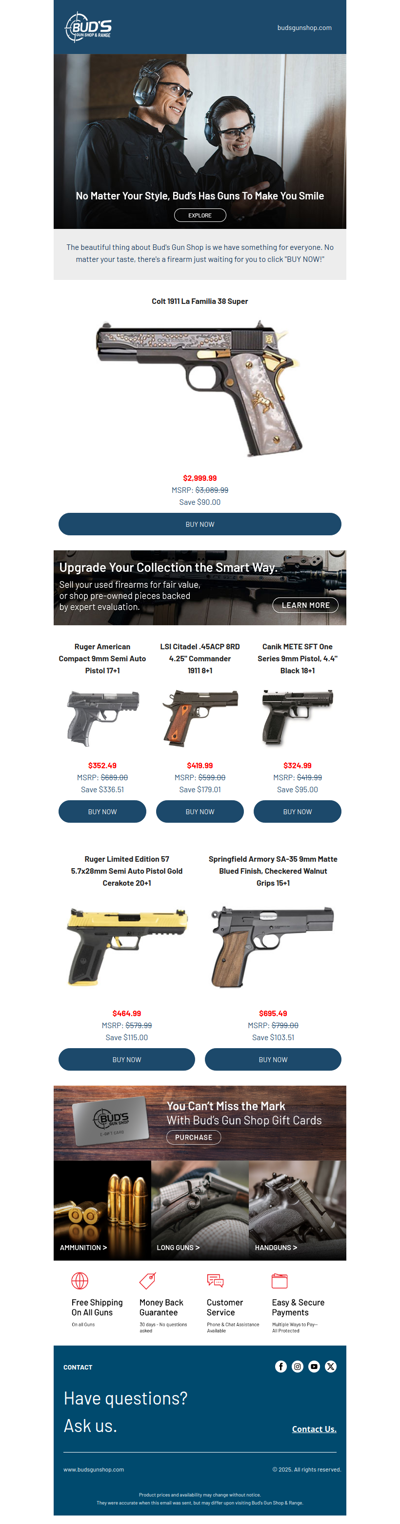 There's A Pistol For Every Occasion In Here