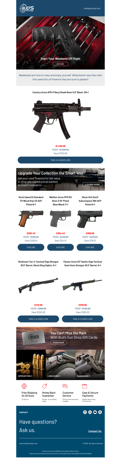 TGIF At Bud's = Tremendous Guns, Incredible Firepower