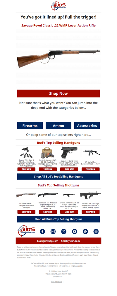 You've got it lined up... Pull the trigger!