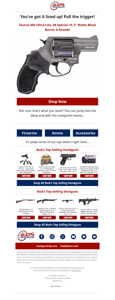 You've got it lined up... Pull the trigger!