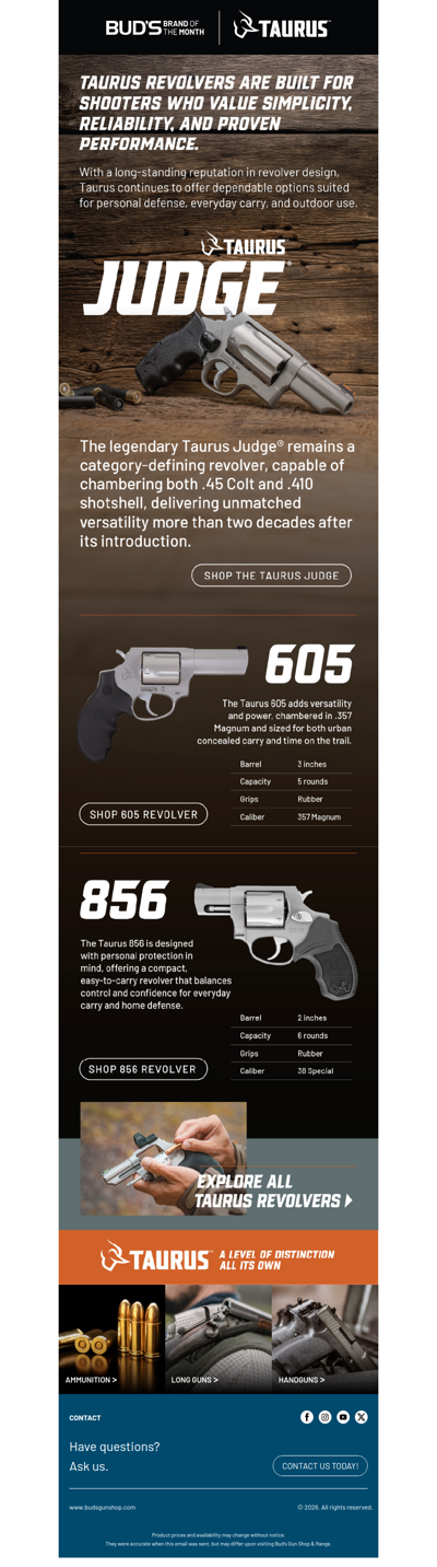 Taurus Brings Confidence and Reliability