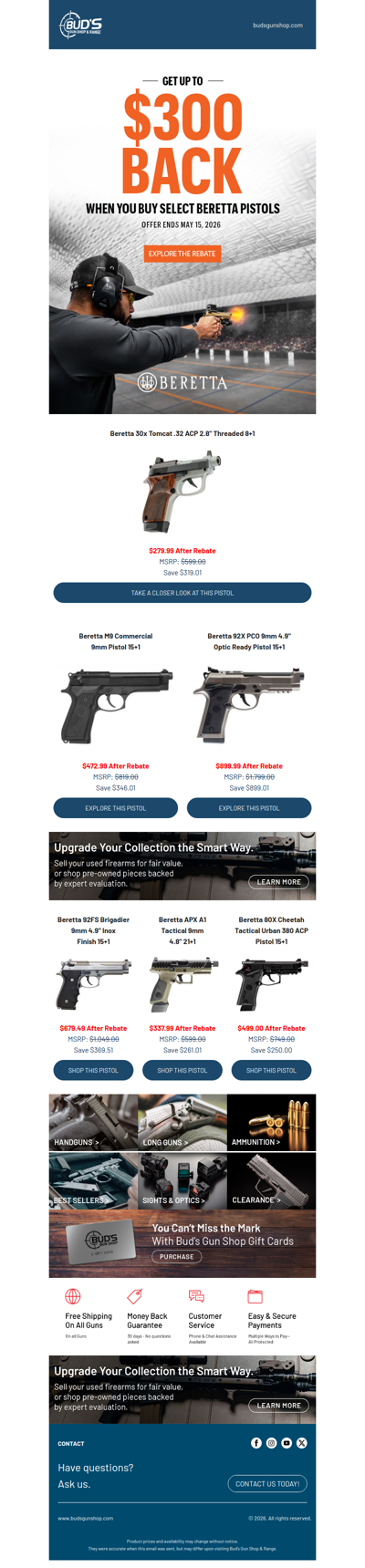 Don’t Miss This Beretta Pistol Rebate