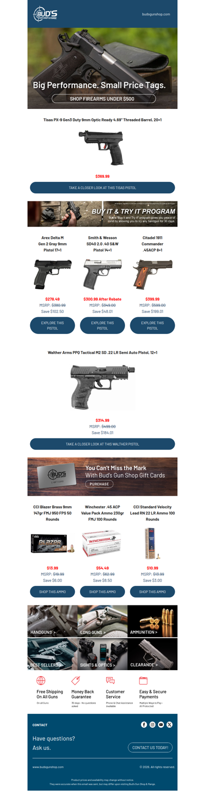 $500 Or Less Firearms