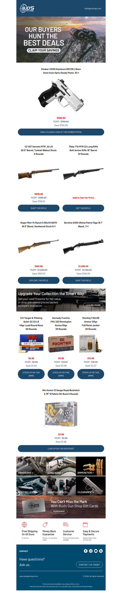 Bud’s Buyer Approved Lineup