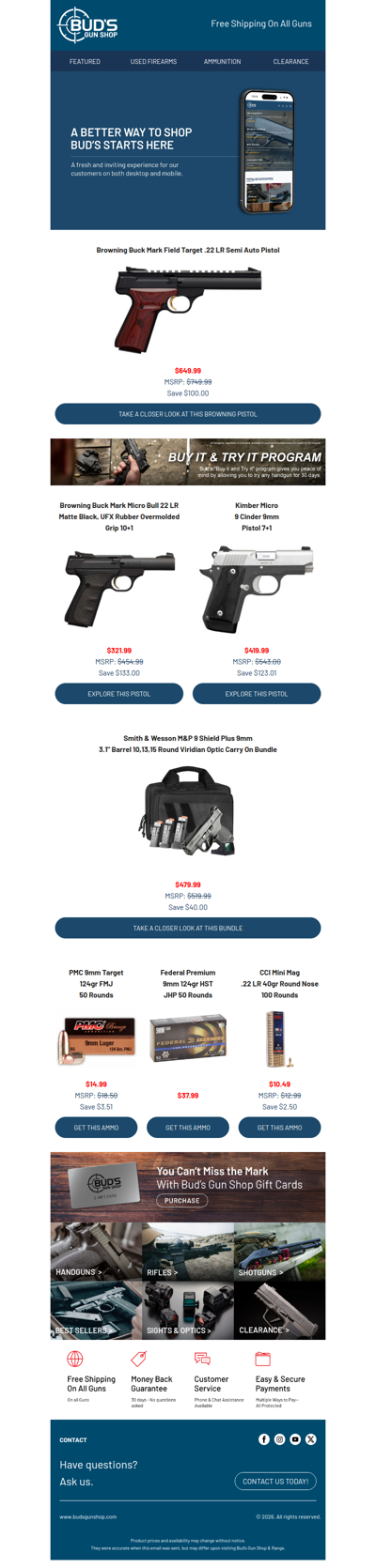 New Look, Same Great Deals: Guns $500 or Under